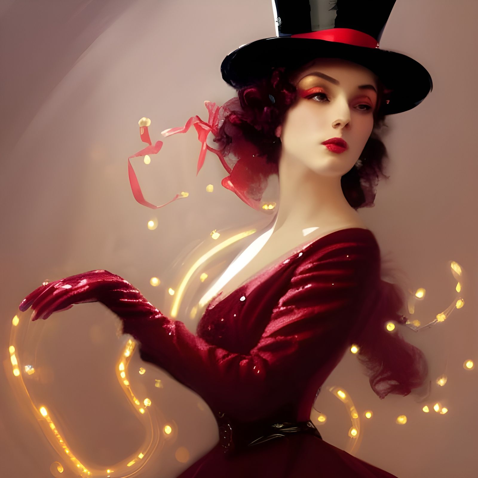 Elegant Ringmaster Portrait in Digital Art Style