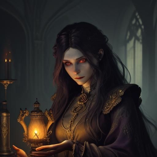 Eerie Haunted Doll in Dark Fantasy Art Style