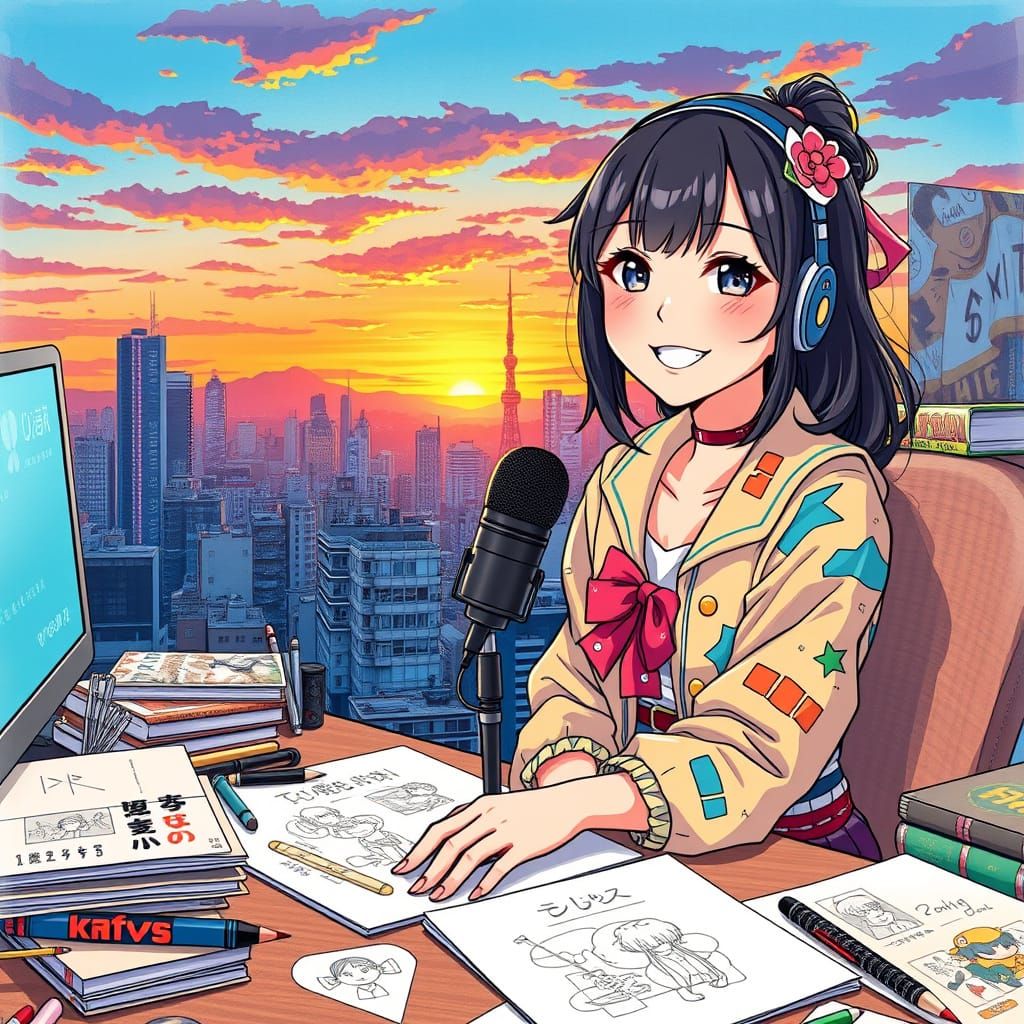 The dream of becoming an anime or manga creator, artist, voice actress, performer, anime gakuin