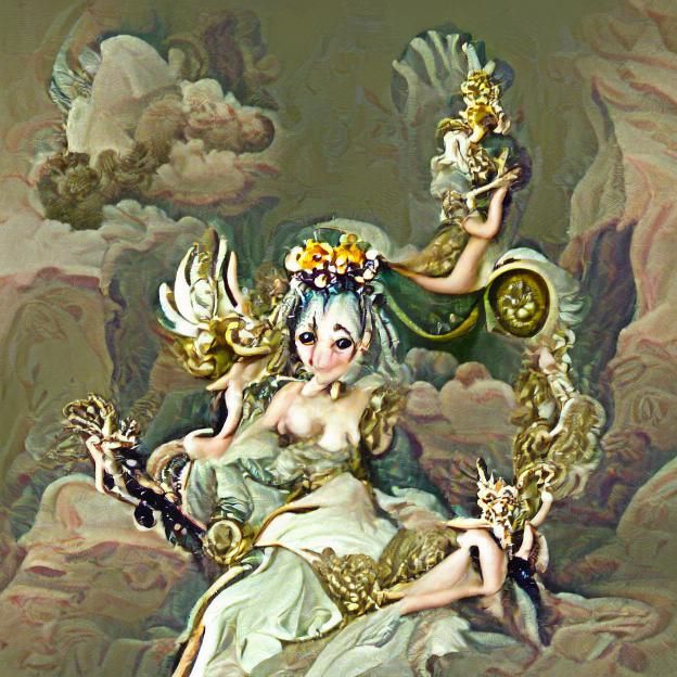 Sagittarius Goddess in Rococo Style
