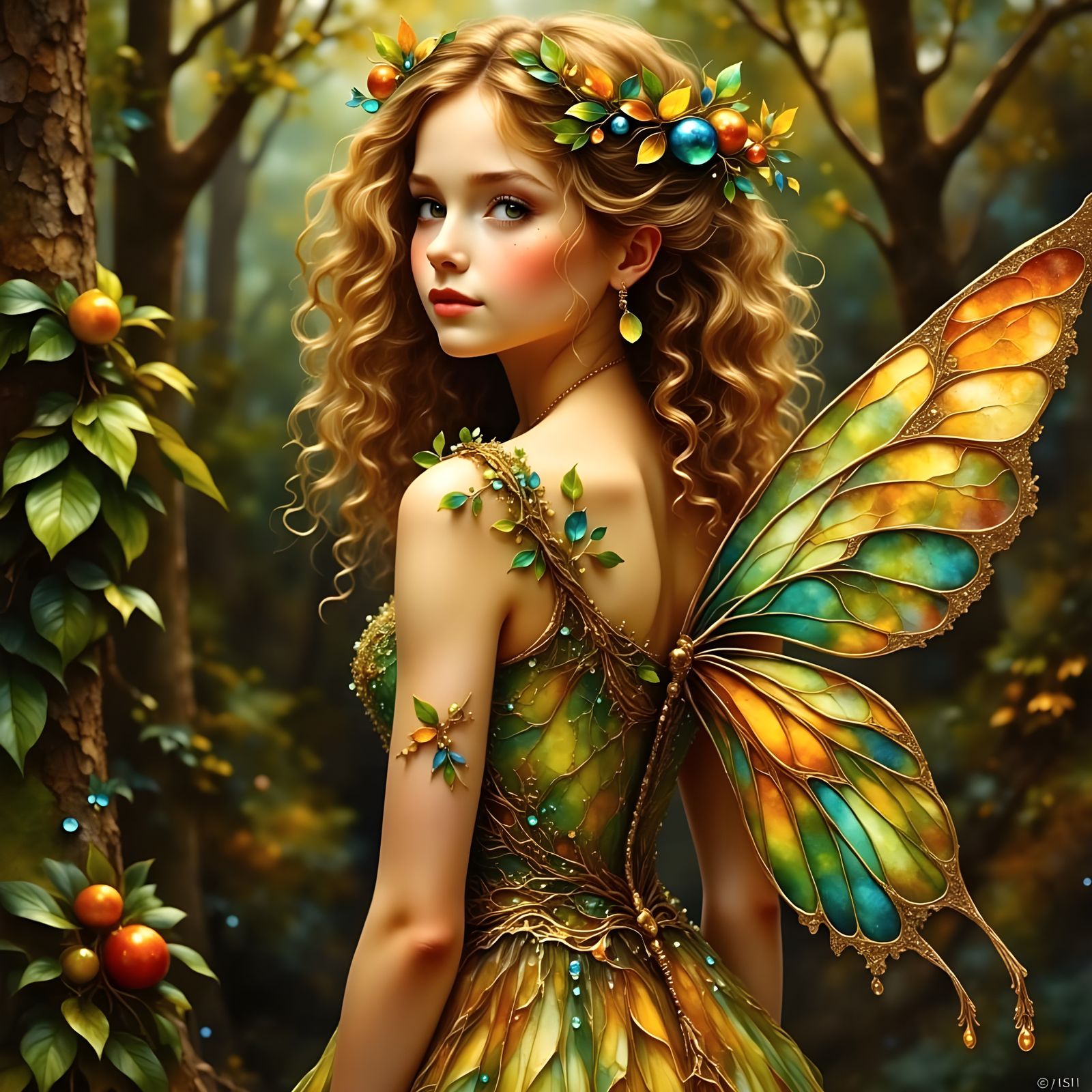 Semi-Realistic Portrait of a Forest Fairy in Ethereal Style