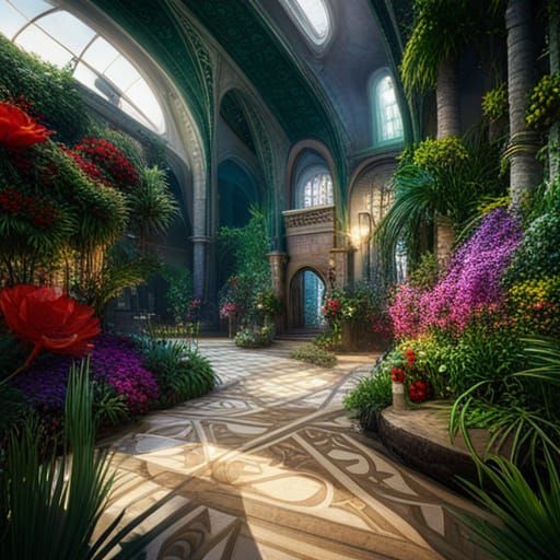 Babylon's Hanging Gardens: A Matte Painting