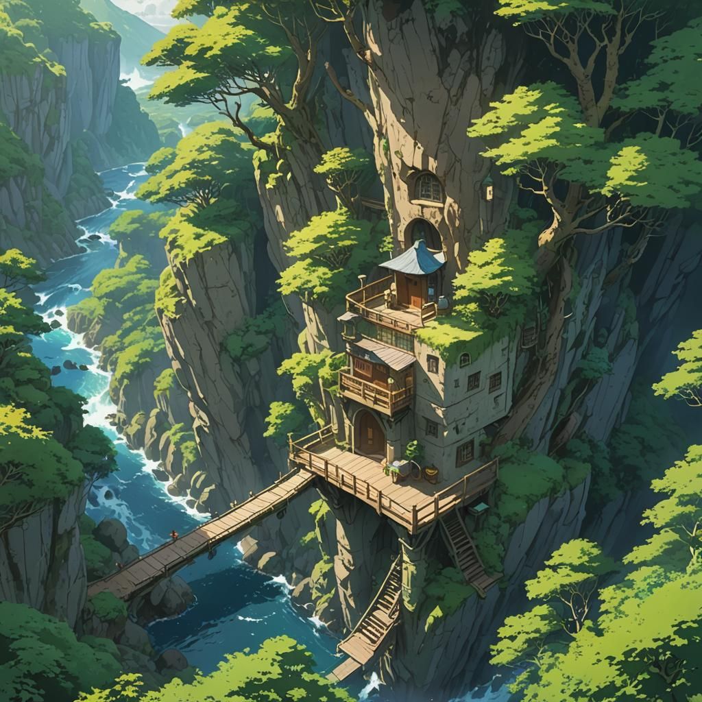 Brave Character in Studio Ghibli Anime Style