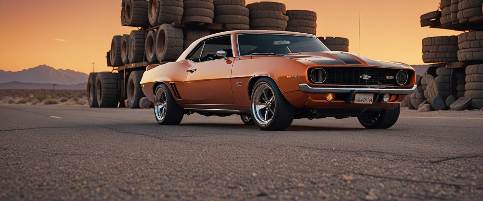 Retro-Futuristic 1969 Chevrolet Camaro Concept Art