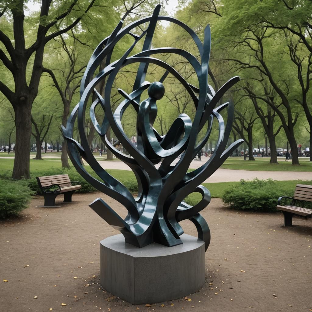 Park Sculpture Featuring LGBTQ Symbol