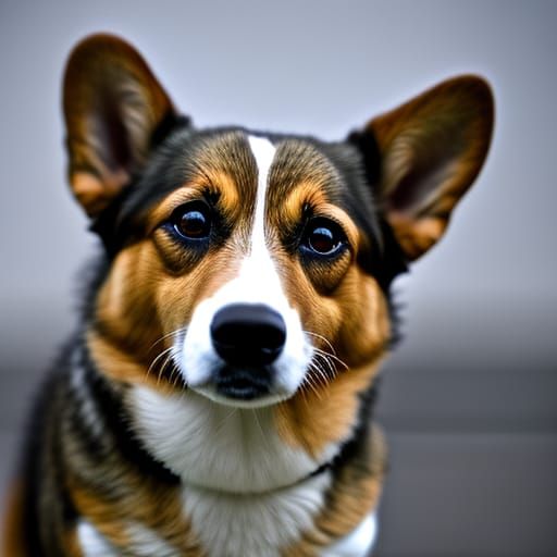 Hyperrealistic Corgi Portrait in High Definition