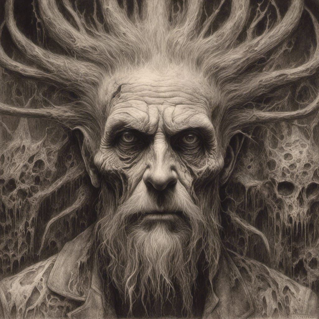 Surreal Portrait in Visionary Art Style