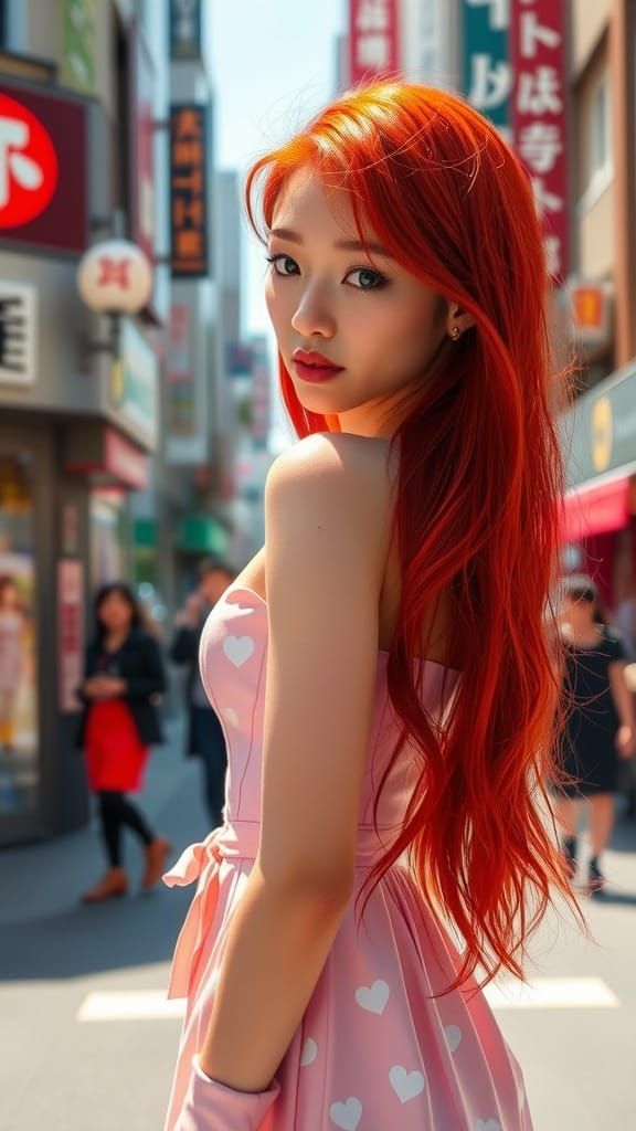 Whimsical Tokyo Fashionista in Pastel Pink