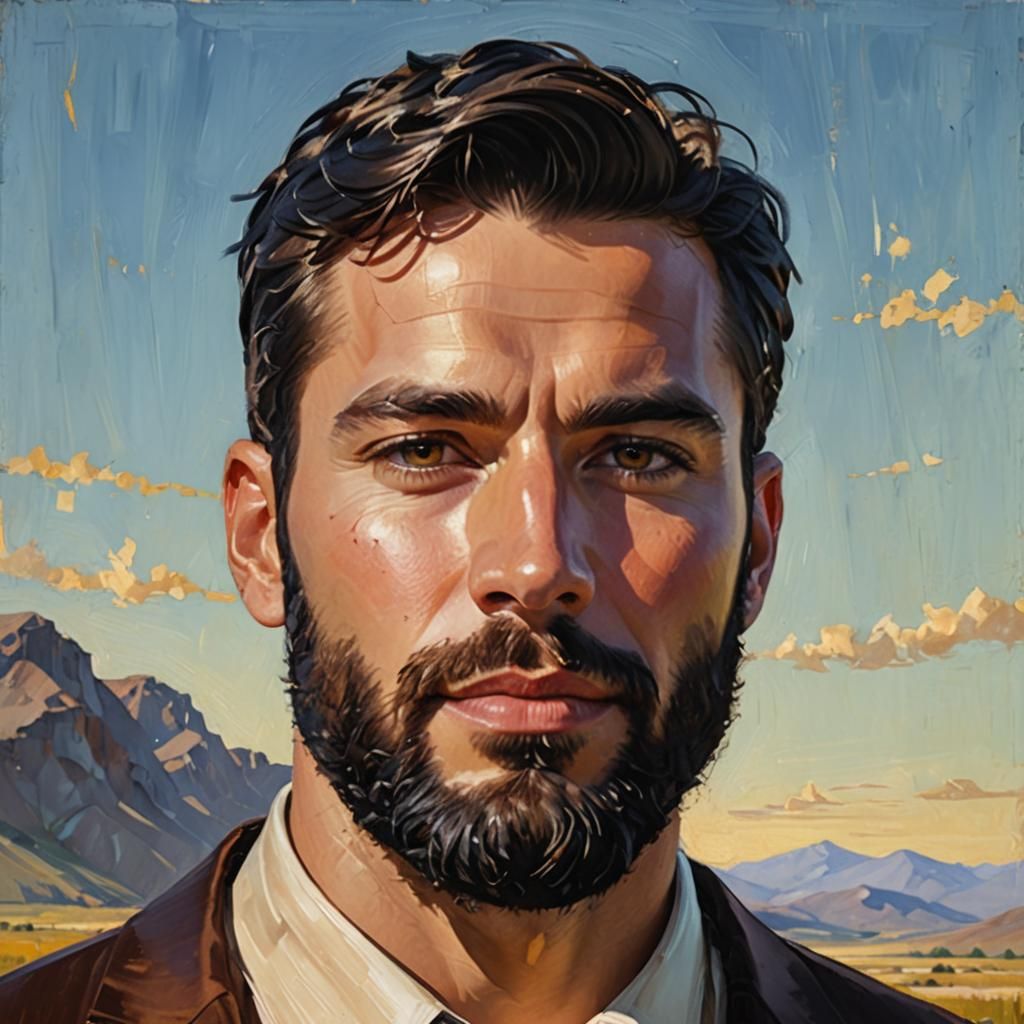 Serene Gentleman in Earthy Velvet Suit