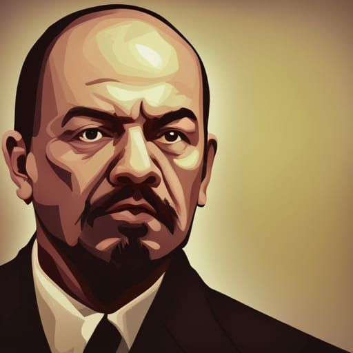 Vladimir Lenin Portrait in Professional Photography Style