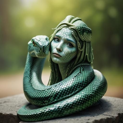 Ancient Greek Woman's Transformation into Serpent