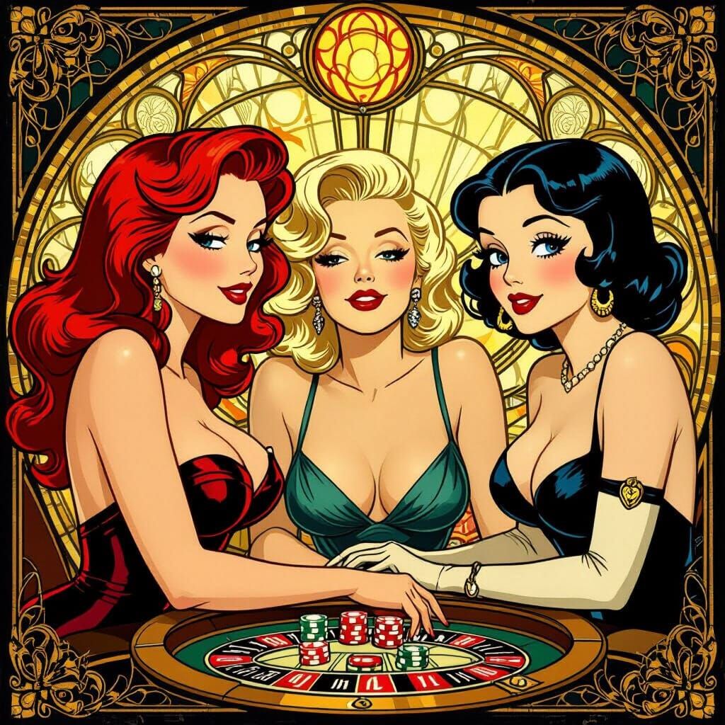 Iconic Cartoon & Hollywood Stars at a Glamorous Casino