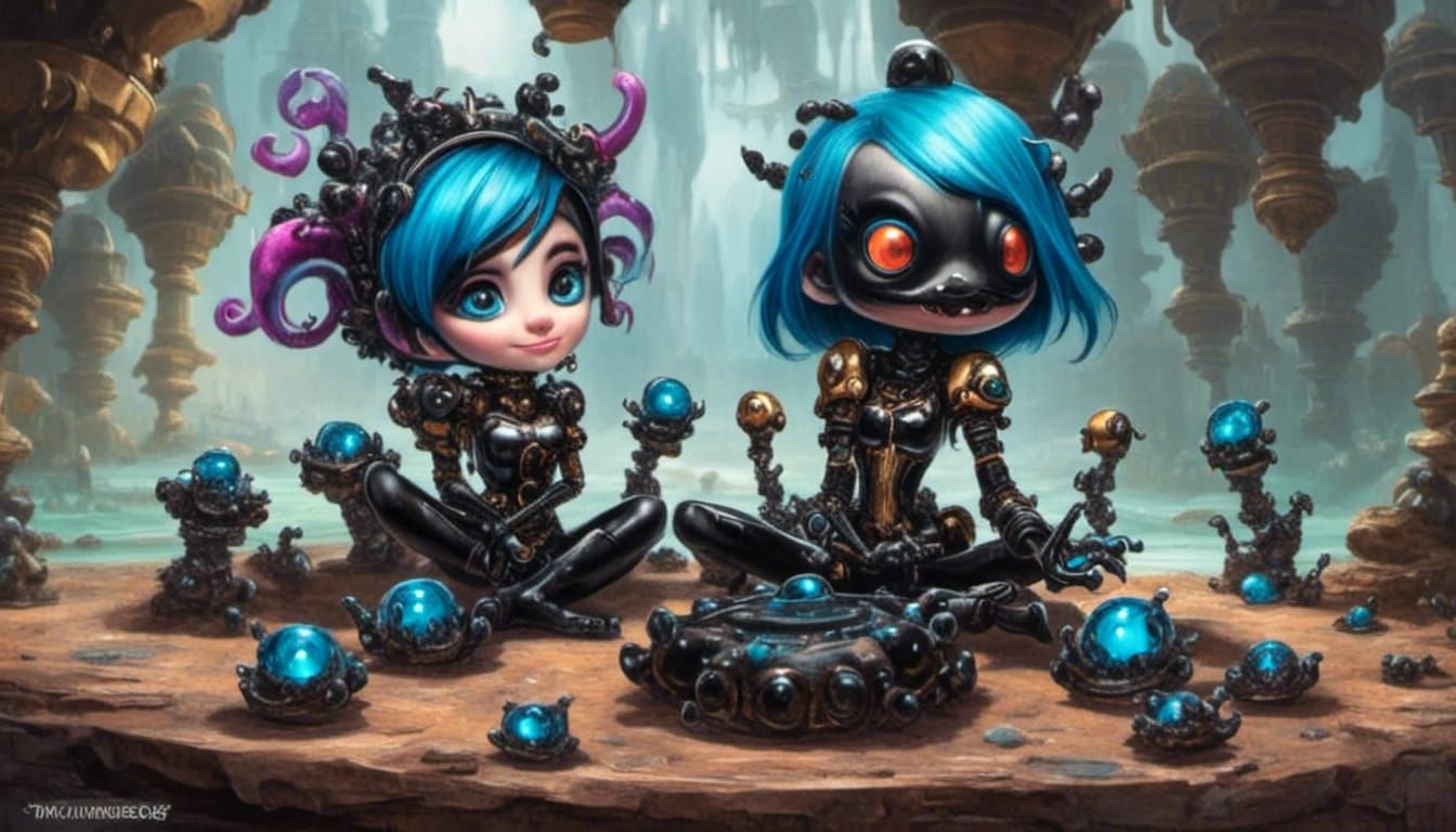 Jinx from League of Legends in Dark Beauty Style