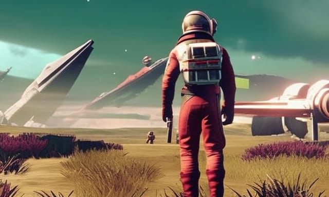 Interstellar Space Exploration Scene
