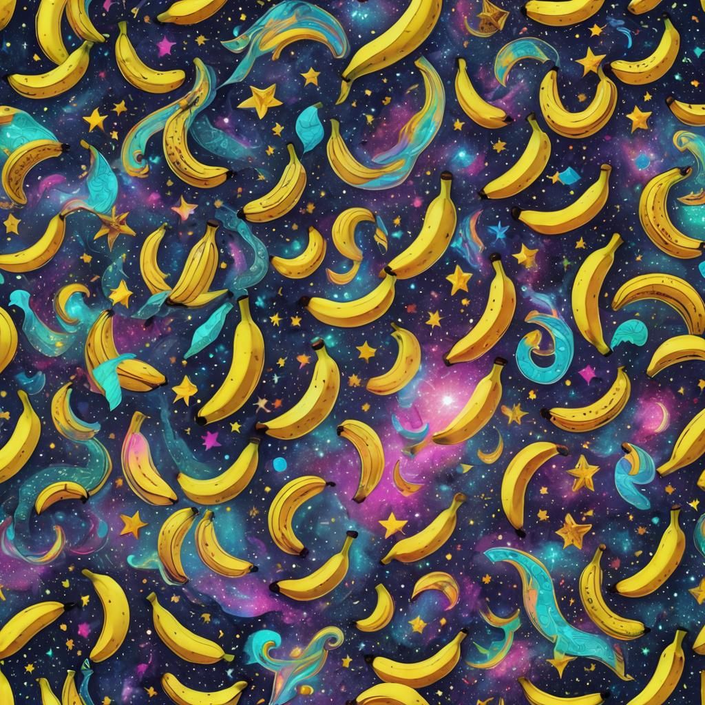 Astral Banana in Holographic Cosmic Art