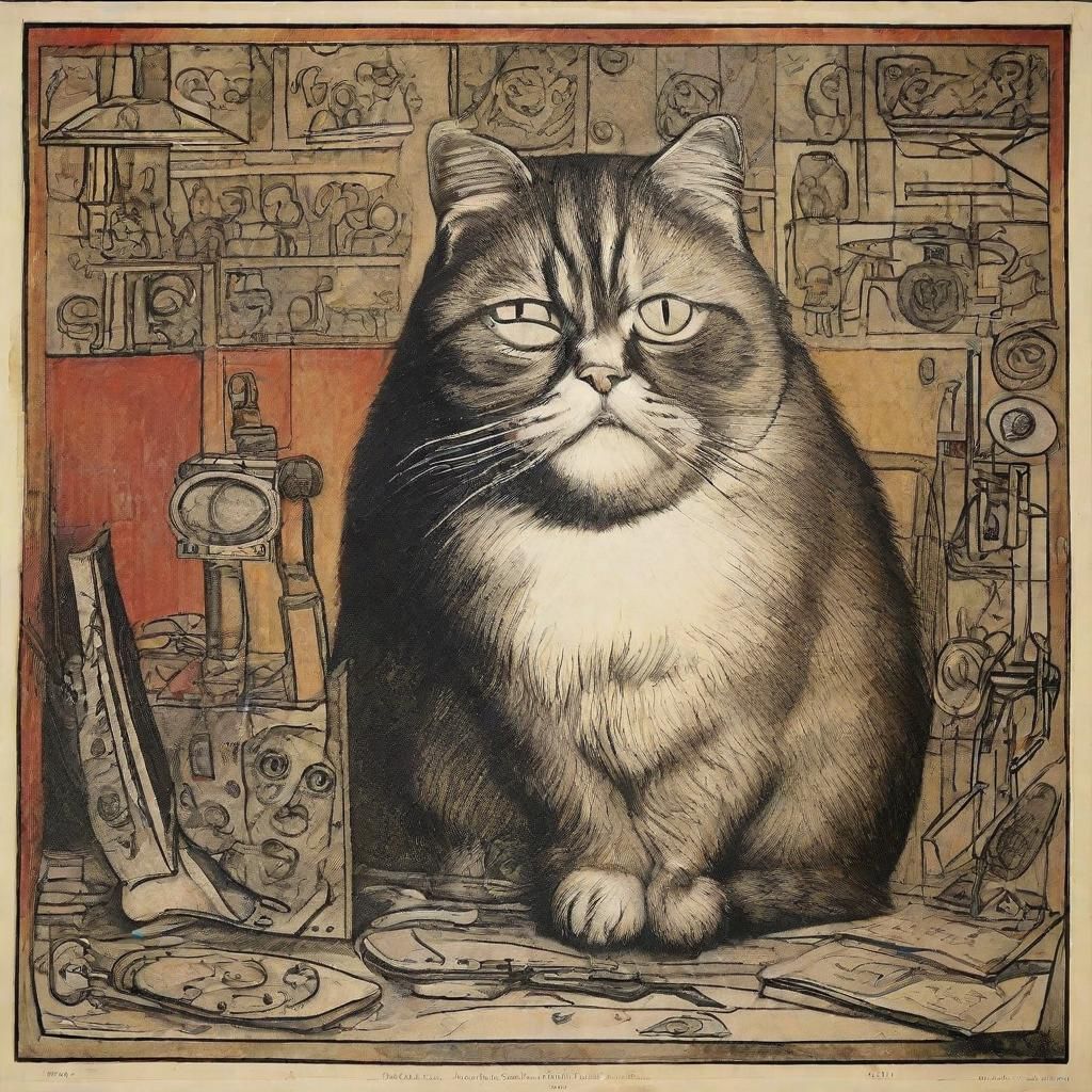 Cat's Failed Repair: Expressionist and Iconographic Styles