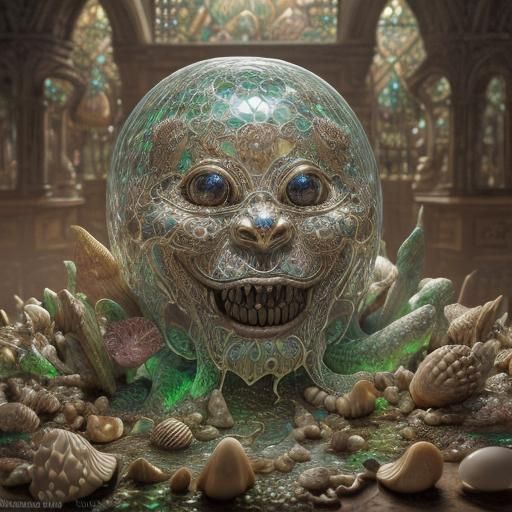 Holographic Humbaba with Shells and Plants