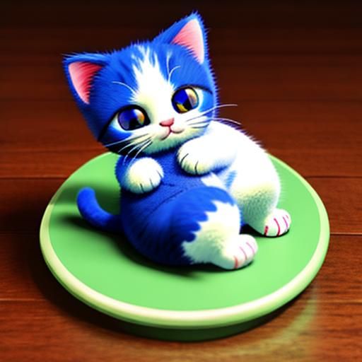 Realistic Cute Kitten: A Photorealistic Portrait