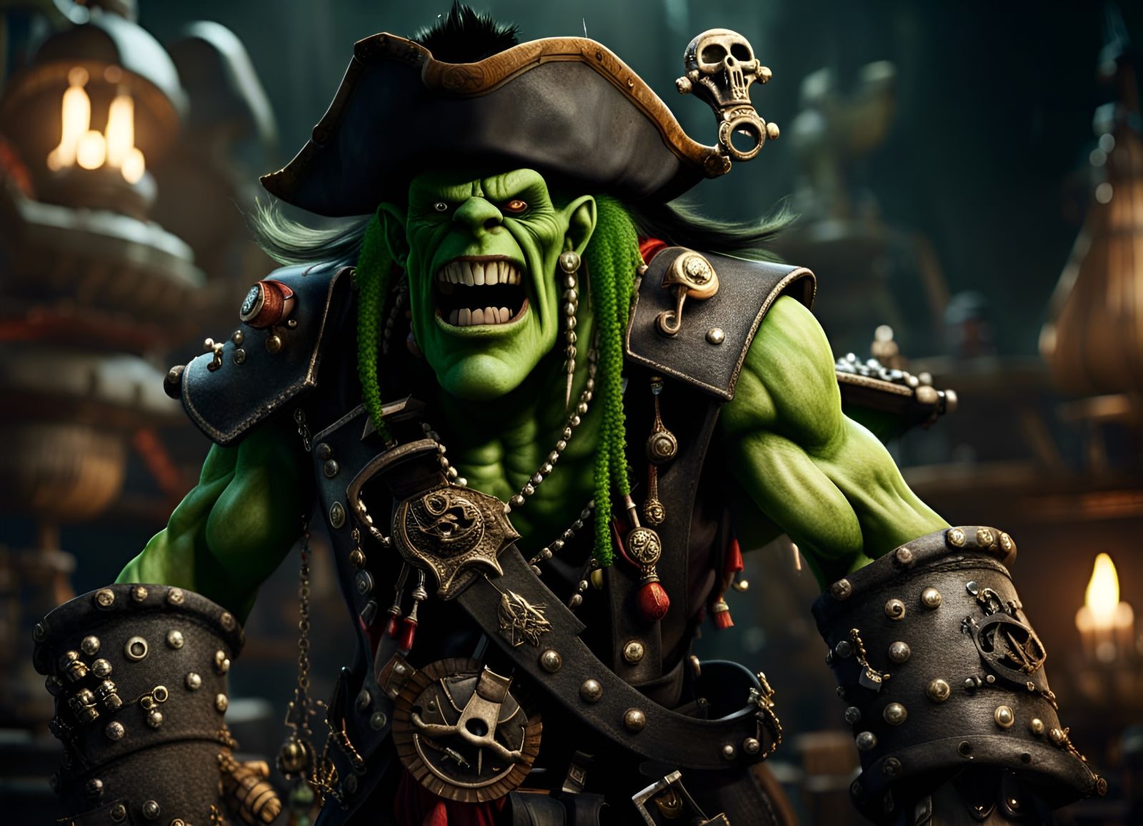 Warhammer 40K: Hyperdetailed Ork Freebooter Pirates