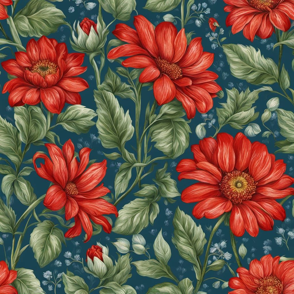 Woman and Child in Red Tulip Field