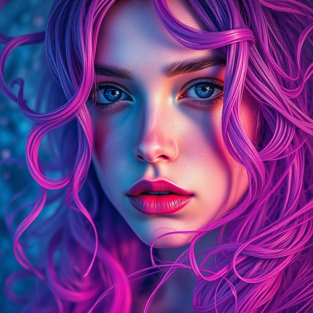 Celestial Dreamscape in Vibrant Mosaic Style