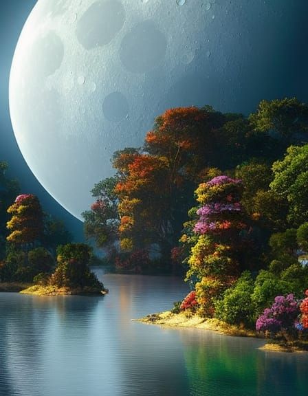 Moon Clown: A Detailed Digital Matte Painting