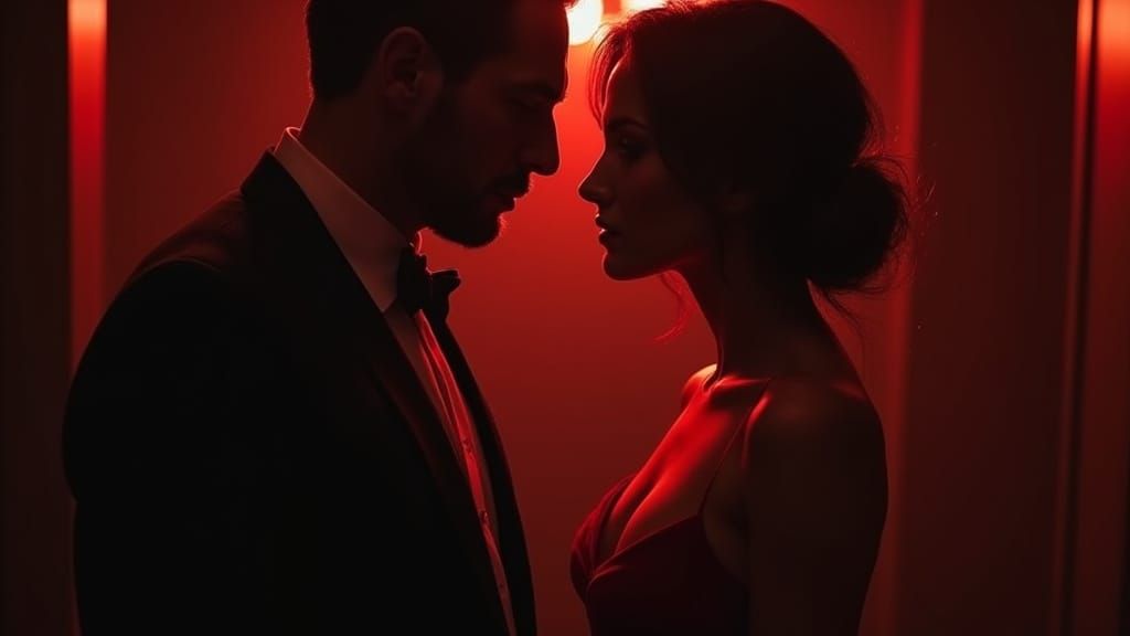 Seductive Encounter in a World of Crime and Passion