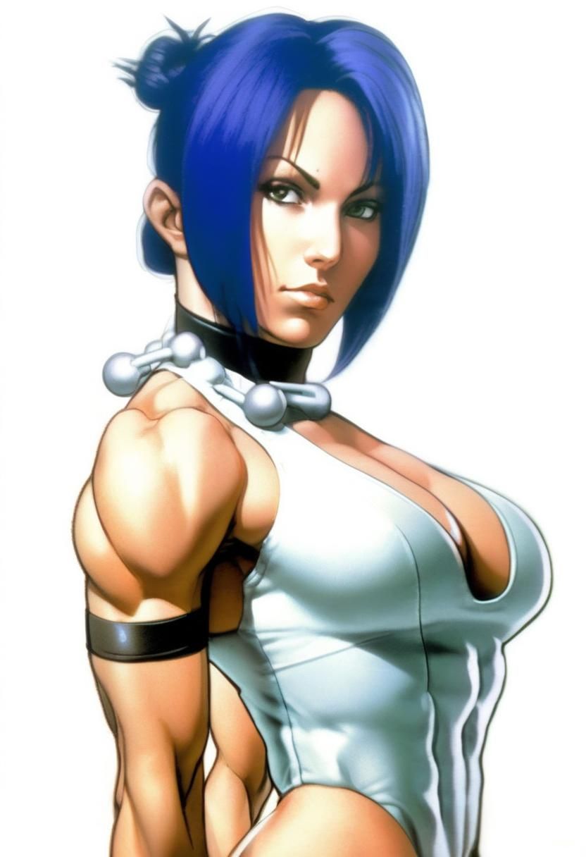 Female Bodybuilder as Fighting Game Character