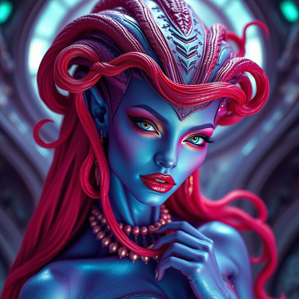 Ravishing Alien Queen in High Fashion