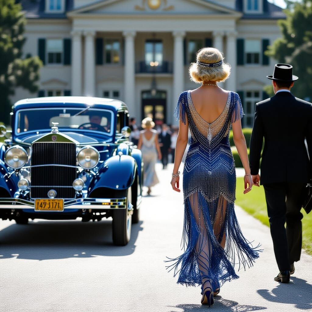 A striking scene from 'The Great Gatsby' where  Daisy Buchan...
