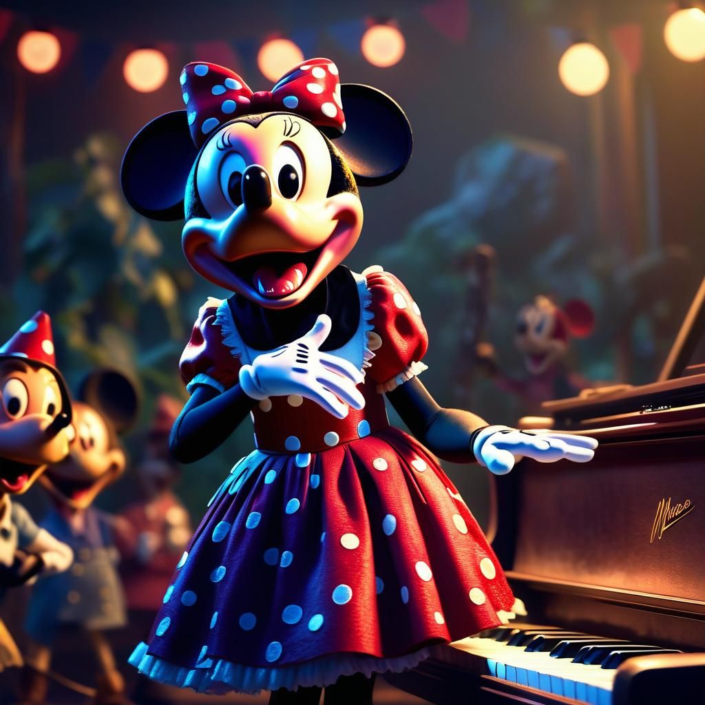 Disney Characters Celebrate Minnie Sings