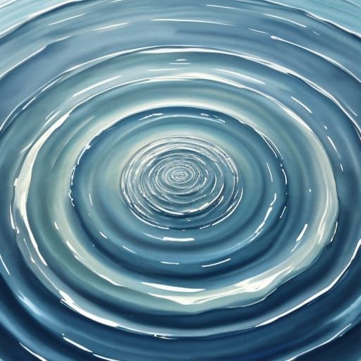 Abstract Watercolor Water Ripples in Soft Light