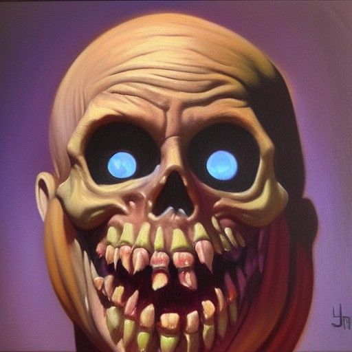 Halloween Figure in Oil Painting Style