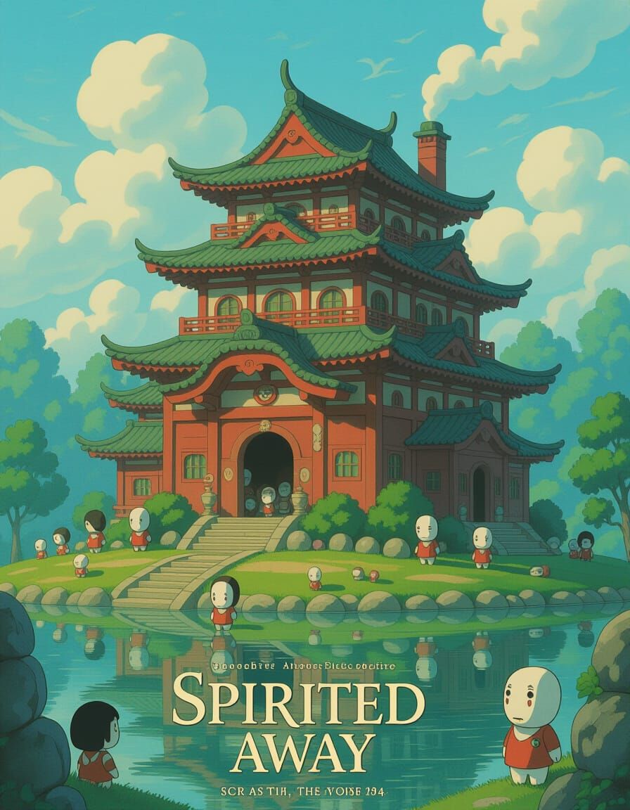 Spirited Away Movie Poster: Colossal Toy Bathhouse