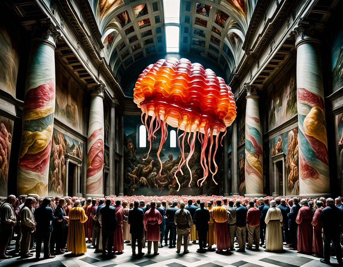 Giant Jelly Baby Invasion at Sistine Chapel
