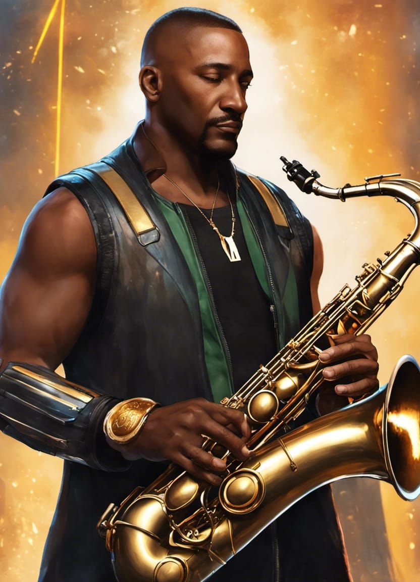 Jax Briggs Plays Saxophone with Cybernetic Arms