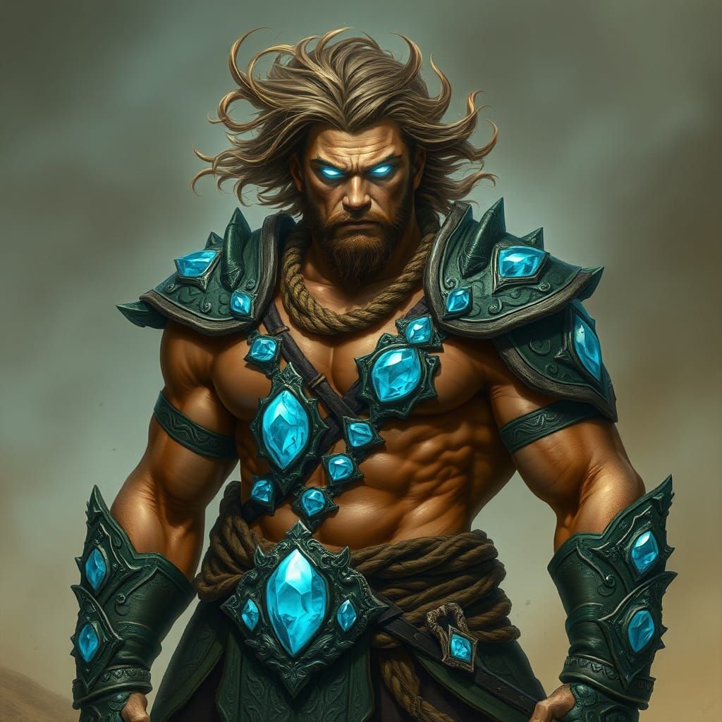 Earth Warrior in Gem-Adorned Armor