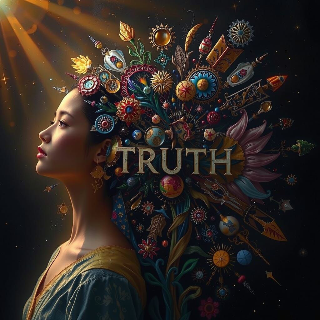 Masterpiece Painting of Beauty and Truth