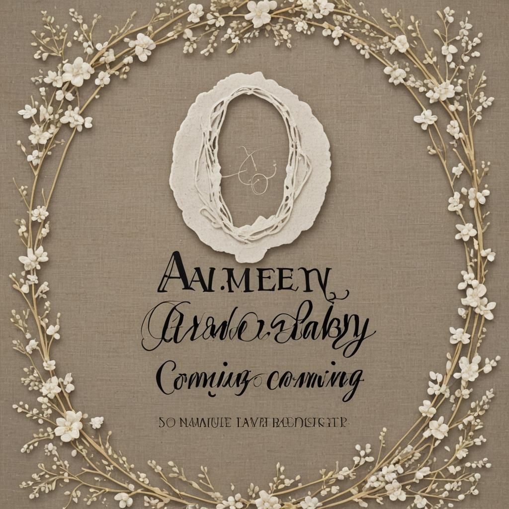 Stylized Text Art: Amen, Baby Coming