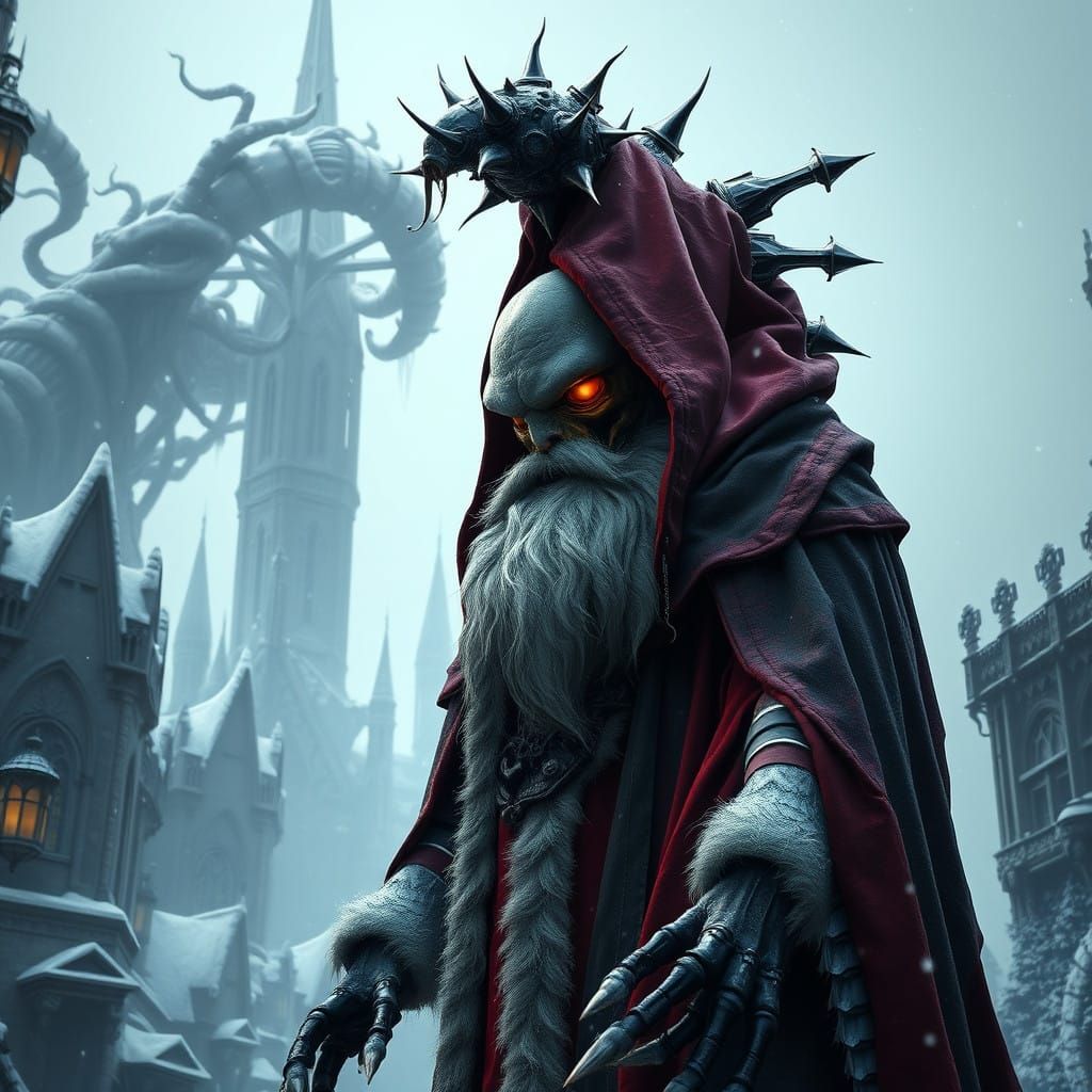 Dark Santa Xenomorph: Epic Nightmare Born of Winter's Eve