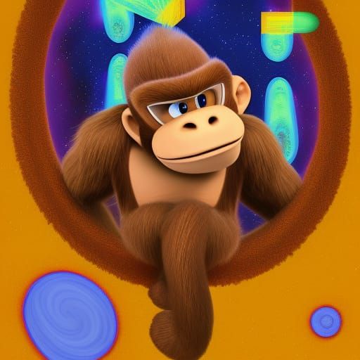 Donkey Kong Astral Holographic Illustration
