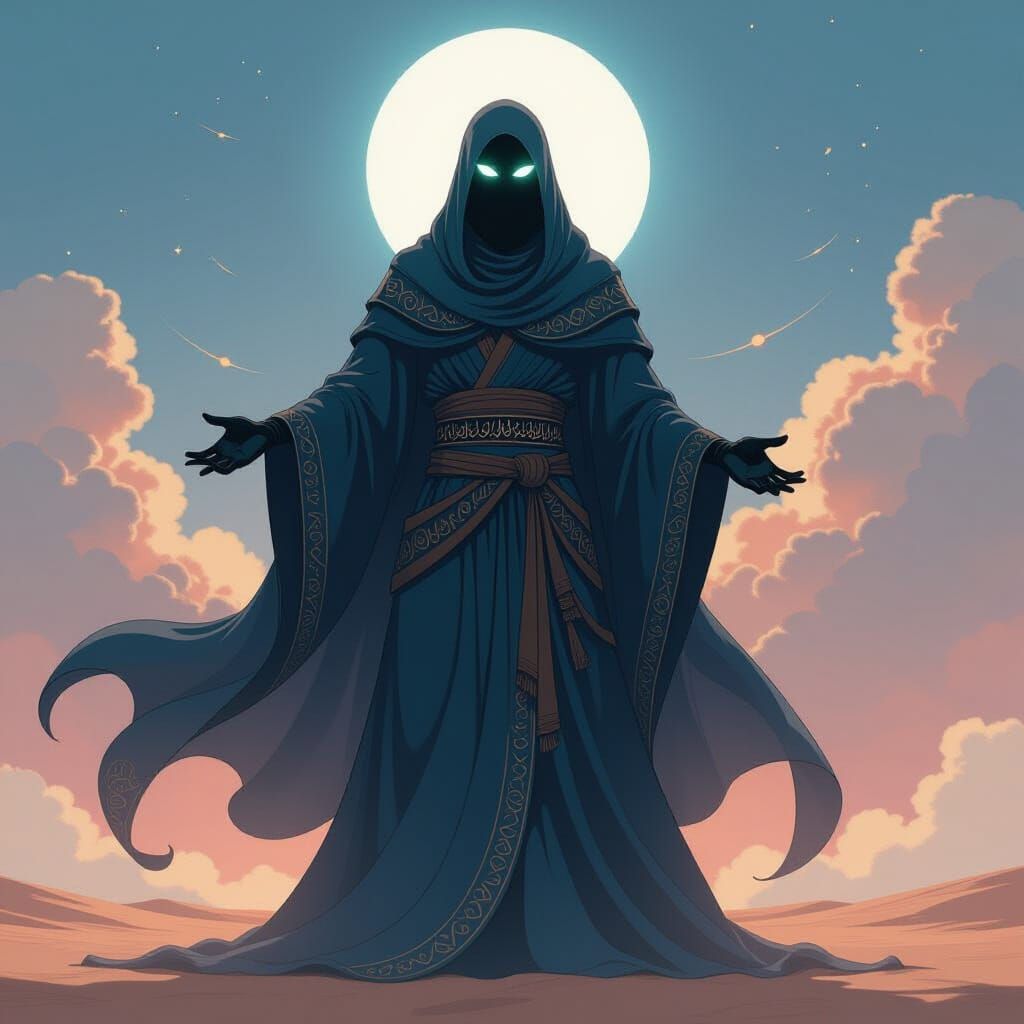 Benevolent Space Djinn Protects Travelers, Anime Key Visual