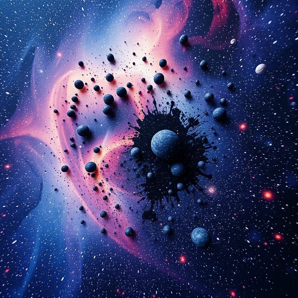 Abstract Ink Splatter Nebula