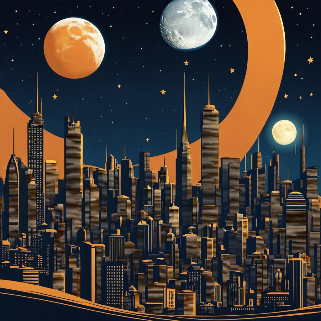 Futuristic Cityscapes on the Moon