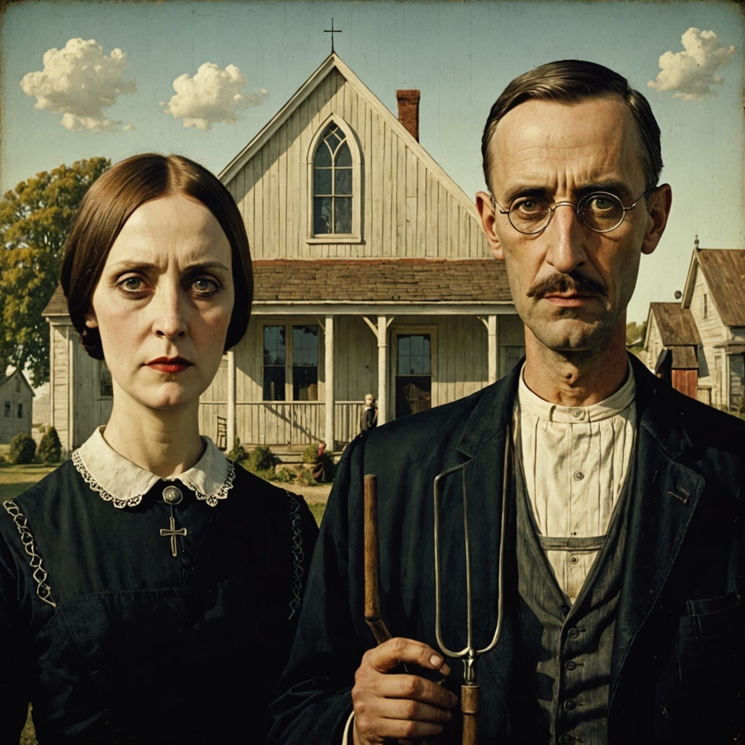 Gothic Couple Inspired by American Gothic