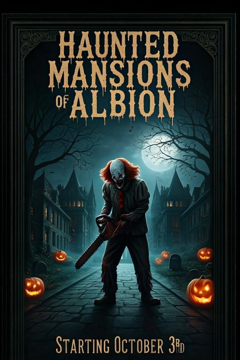 Halloween Haunted Campus Festival Poster in 3D