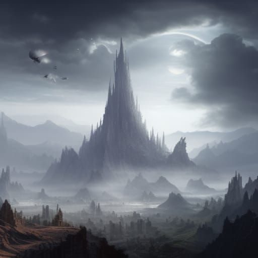 Epic Detailed Landscape in Digital Matte Painting Style