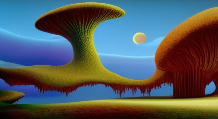 Mystical Dreamscape with Surreal Fantasy Elements