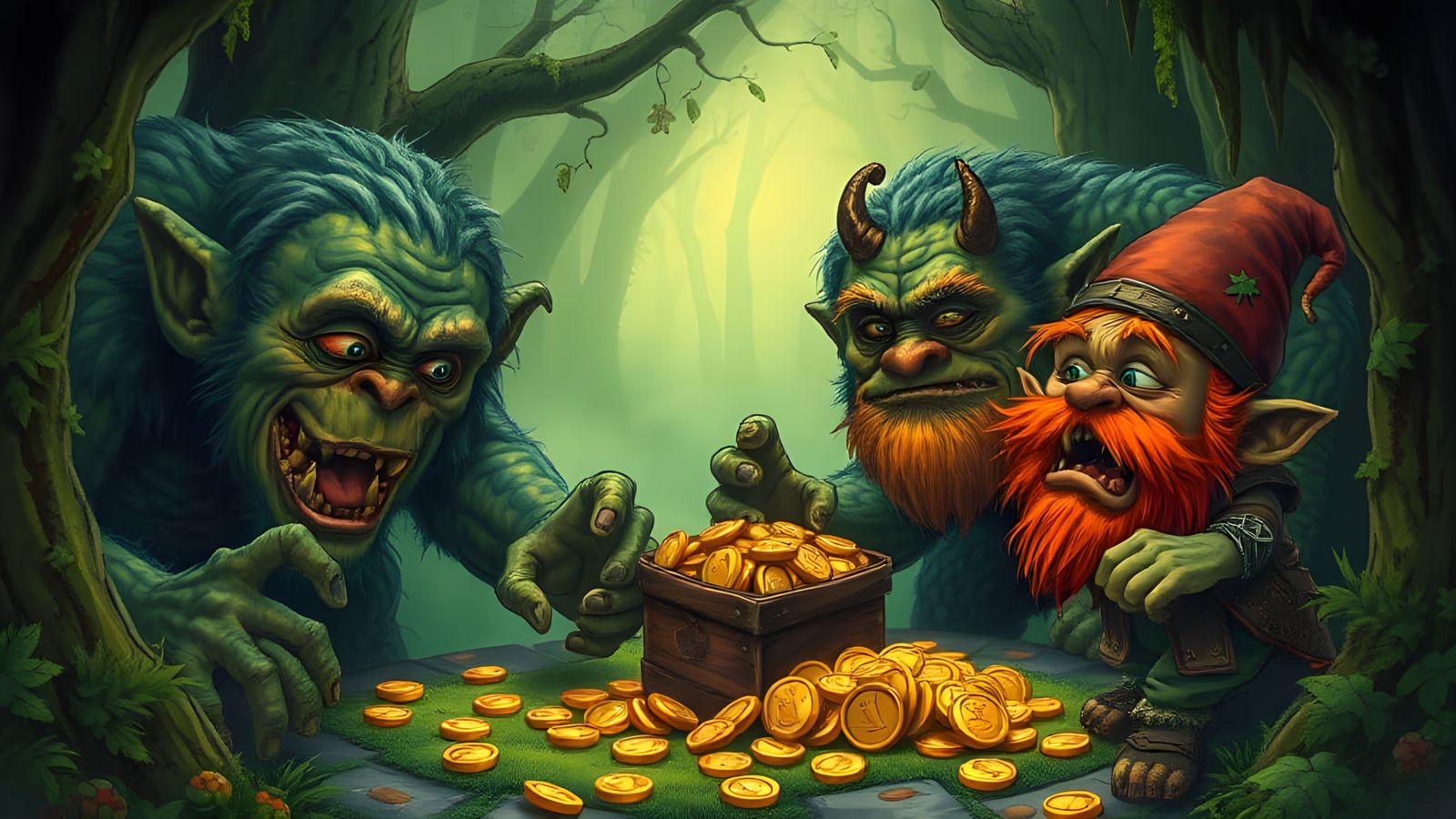 Trolls Stealing Leprechaun Gold
