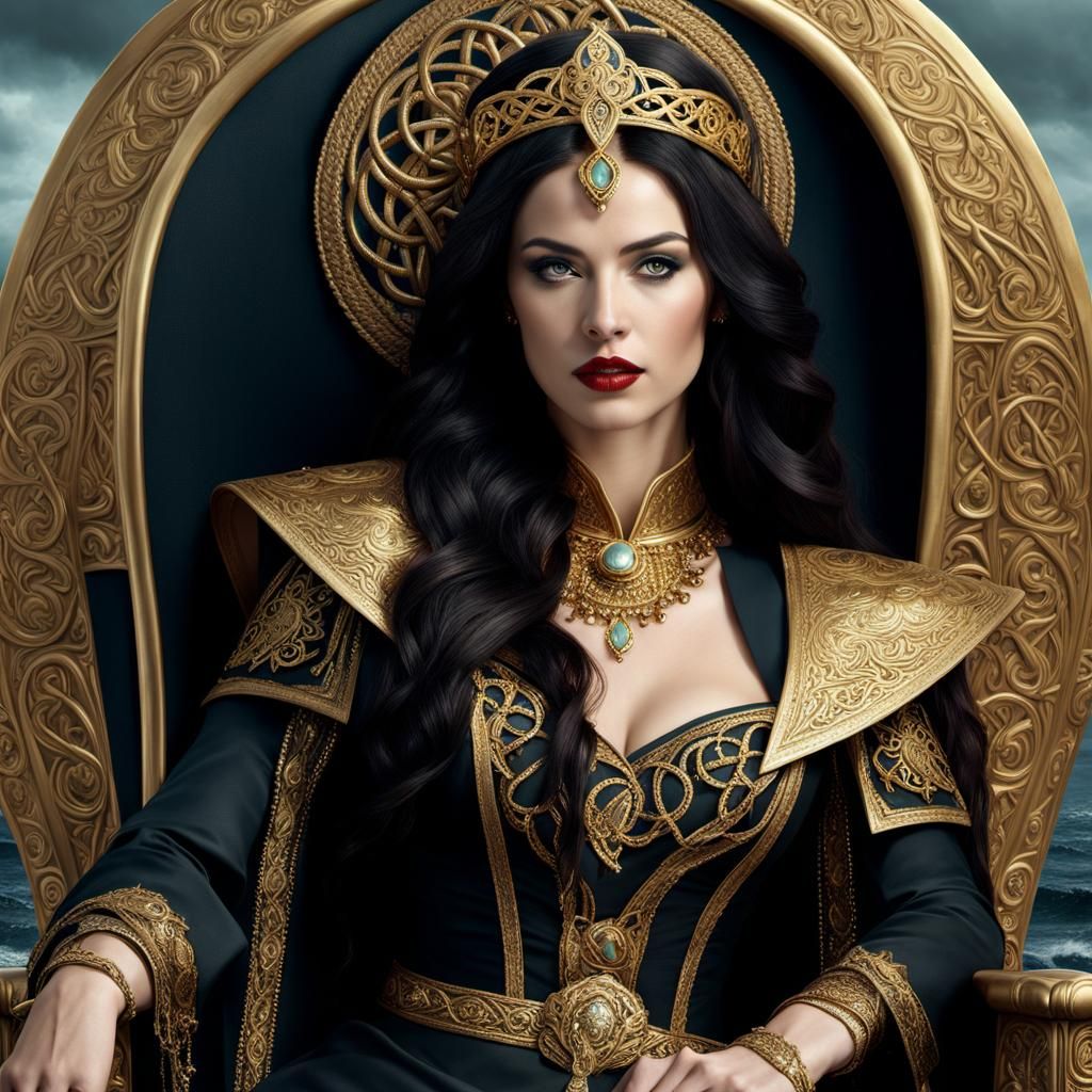 Celtic Sea Priestess in Digital Matte Painting